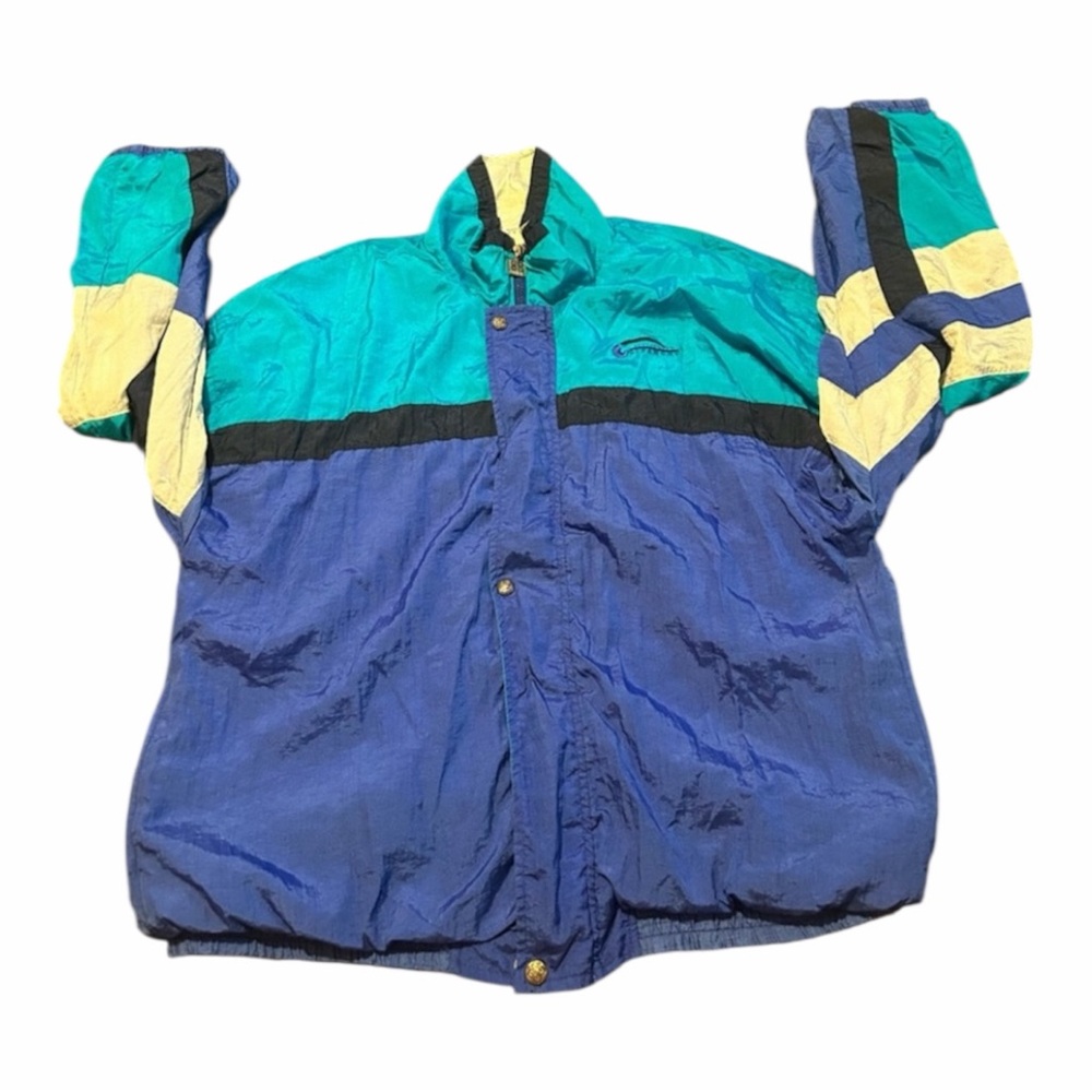 Vintage Givenchy Blue and Navy Windbreaker - Picture 2 of 8